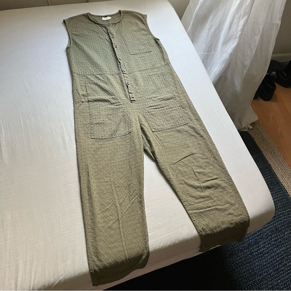 Nico Nico Olive Green Sleeveless Jumpsuit Romper